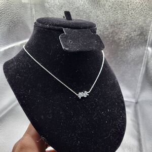 Sterling Silver 925 Signed Dainty Song Bird Necklace